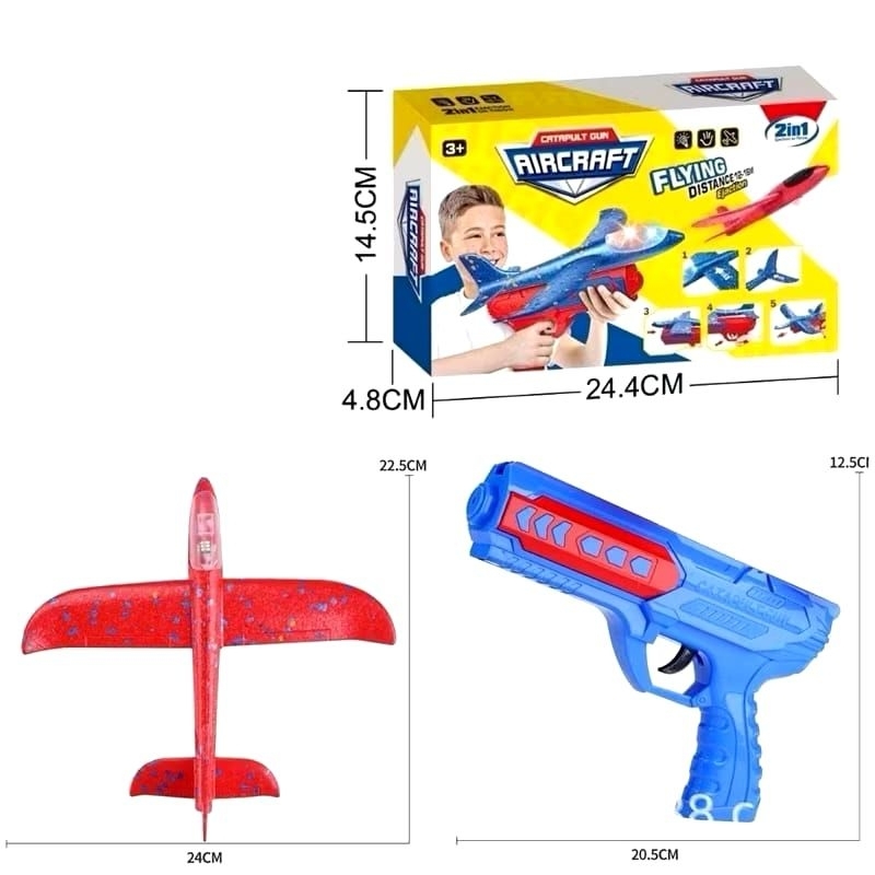 pistol pesawat terbang Angin foam maiana anak maiman pelincur Eject star peluncur pesawat busa maina