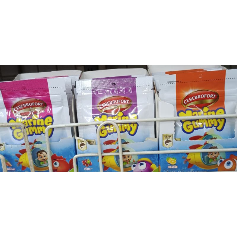 CEREBROFORT MARINE GUMMY RASA ANGGUR MANGGA JERUK STRAWBERRY