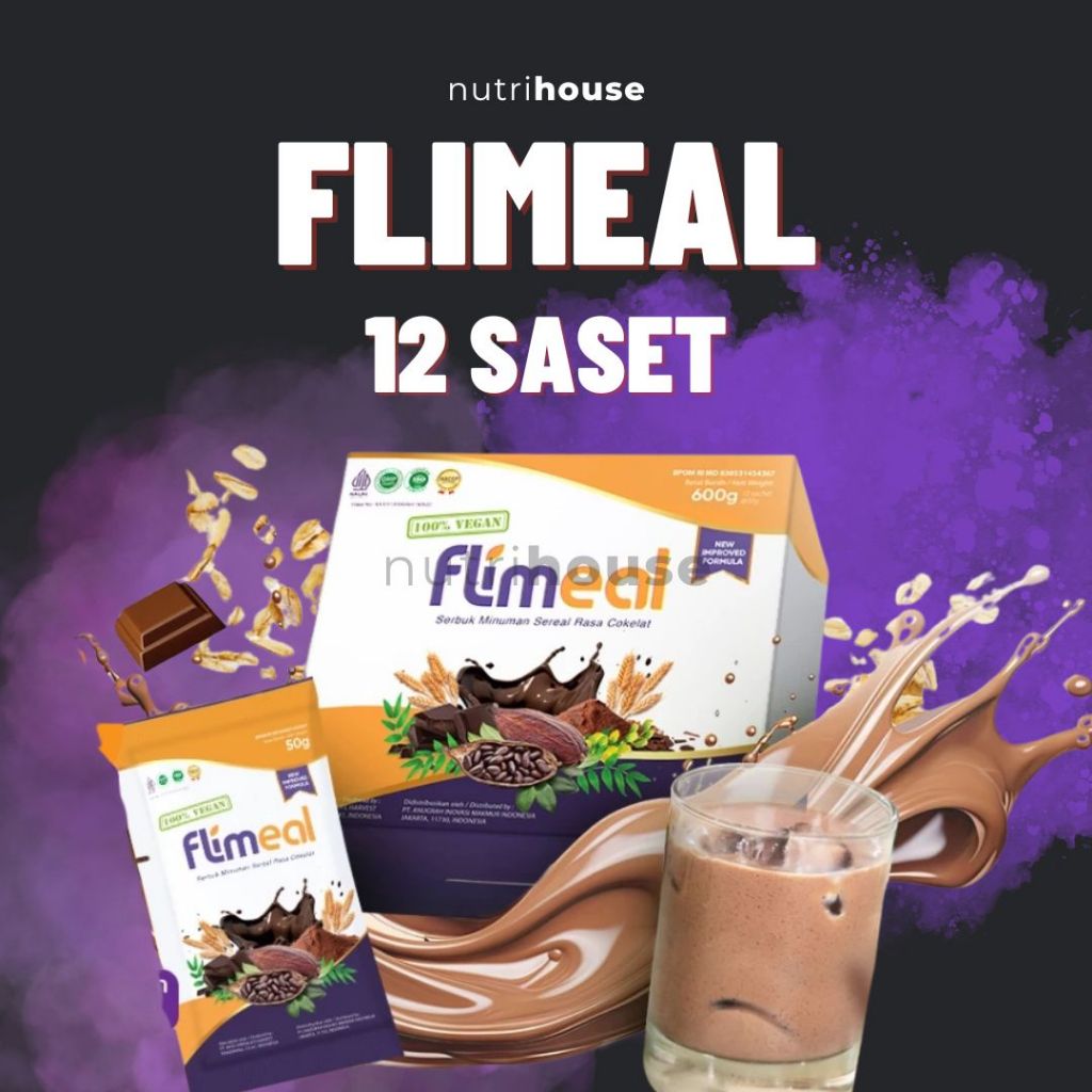 

Flimeal by Flimty 12saset Meal Replacement Pengganti Makan