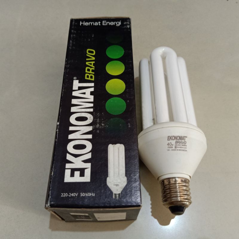 BJ - LAMPU EKONOMAT JUMBO LURUS SPIRAL BRAVO E27 PUTIH