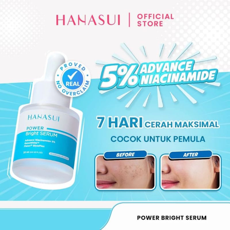Hanasui Power Bright Serum (20ml) - Rizqiana Cosmetics