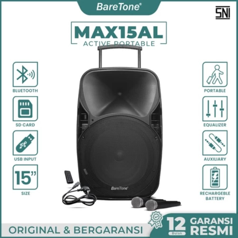 Speaker / Speaker Aktif / Speaker Portable / Speaker Meeting / Speaker Aktif Baretone 15 Inch MAX 15