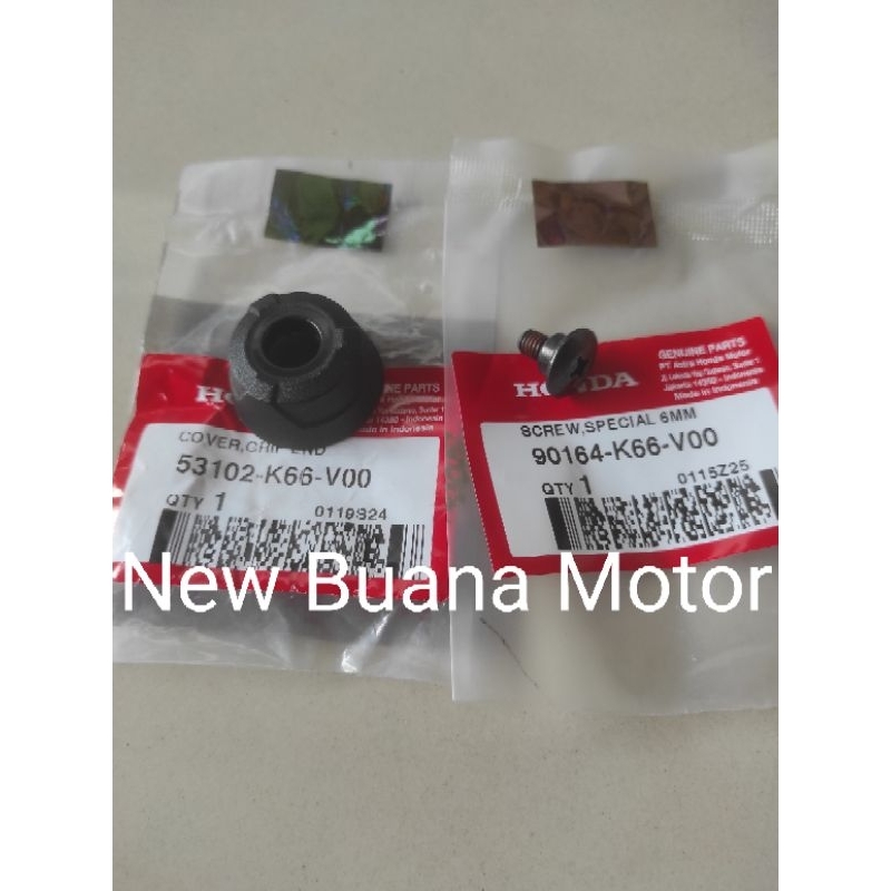 Jalu Stang Endgrip dan Baut New Beat LED 2020 Genio Vario 160