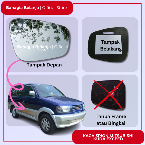 Kaca Spion Mobil Mitsubishi KUDA Xceed Super Xceed 1997 1998 1999 20000 2001 2002 kanan supir atau k