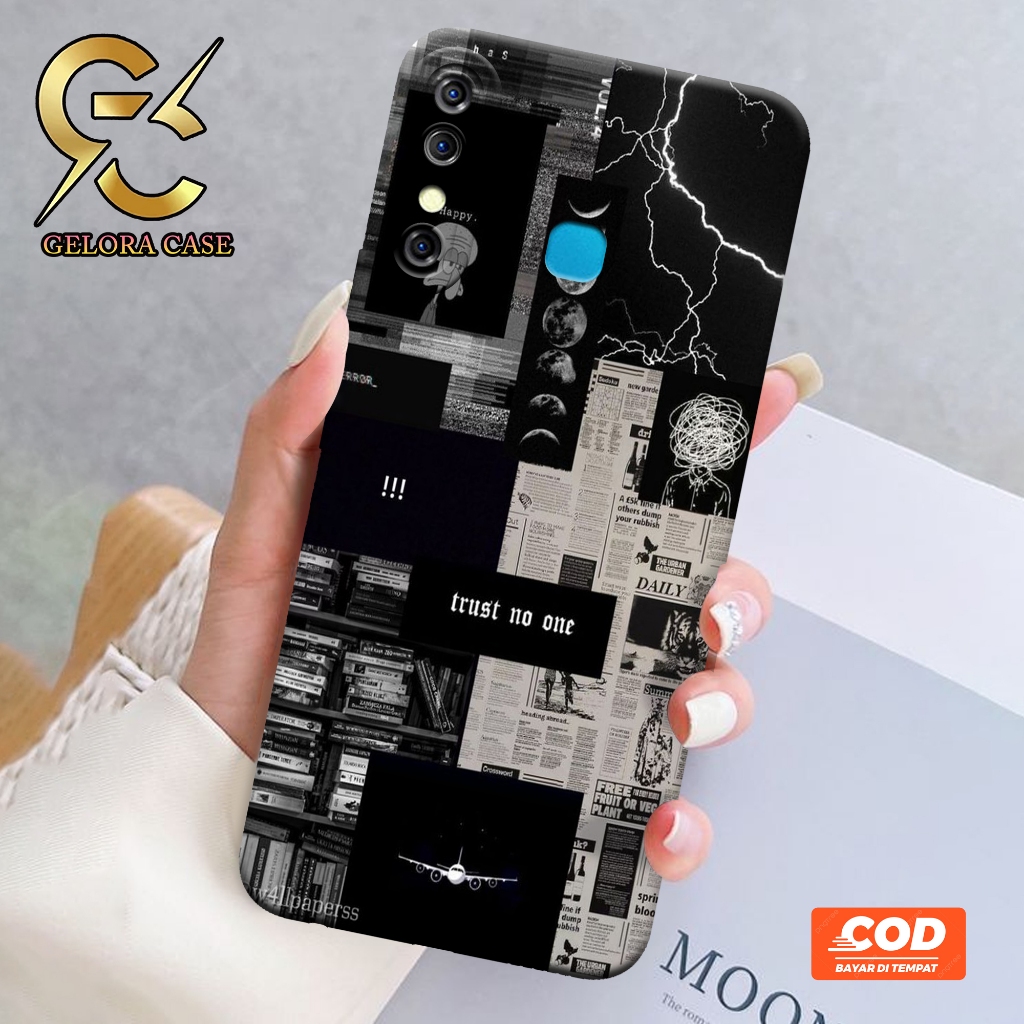 Softcase Infinix Hot 8 - Geloracase - Casing Infinix Hot 8 - Motif case Aesthetic -Infinix - Softcas