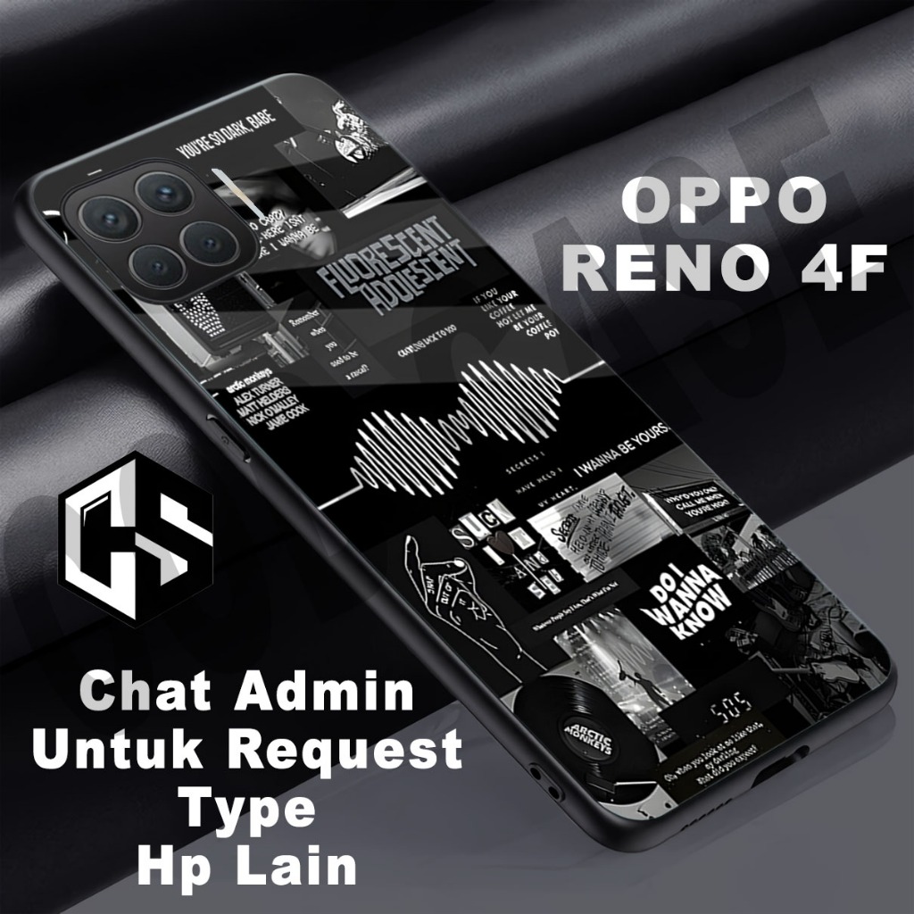 (COD 110) Softcase glossy kilau untuk type Hp OPPO RENO 4F / Motif Cowok/case oppo reno 4f/casing op