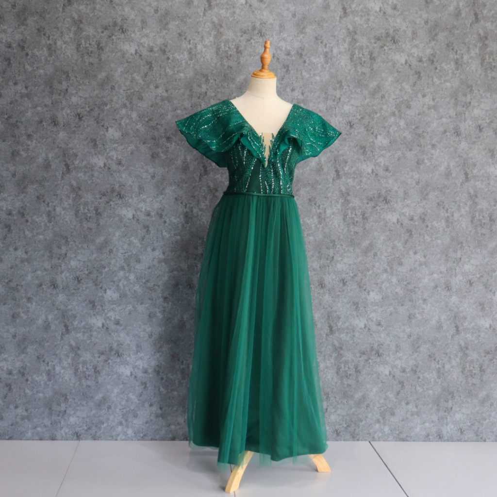 Emerald Long Dress Mewah Preloved Second
