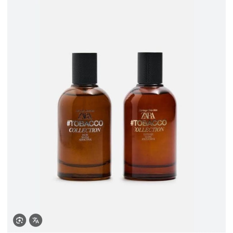 Parfum Zara Tobacco Collection Rich Warm Addictive 100ml & Zara Tobacco Collection Intense Dark Excl
