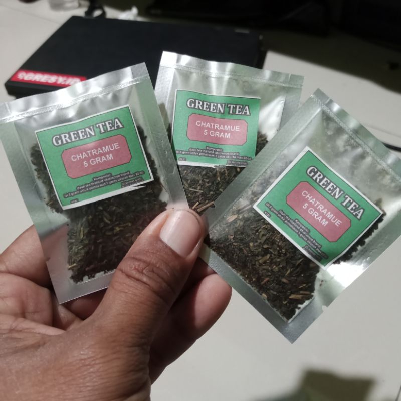 

Green Tea Chatramue Cha Tra Mue daun Teh Thailand Kemasan Ecer 5 Gram