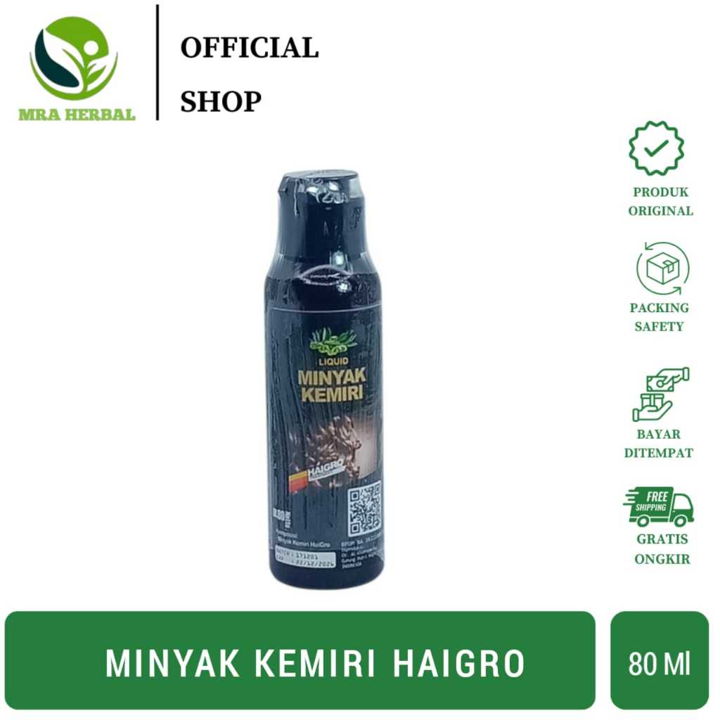 Minyak Kemiri Liquid Haigro Original 80 Ml | Minyak Kemiri Membantu Menjaga Kesehatan Rambut