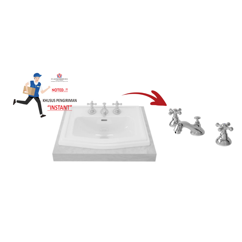 KURIR INSTANT Wastafel Meja TOTO LW781J SET TX103LCBR