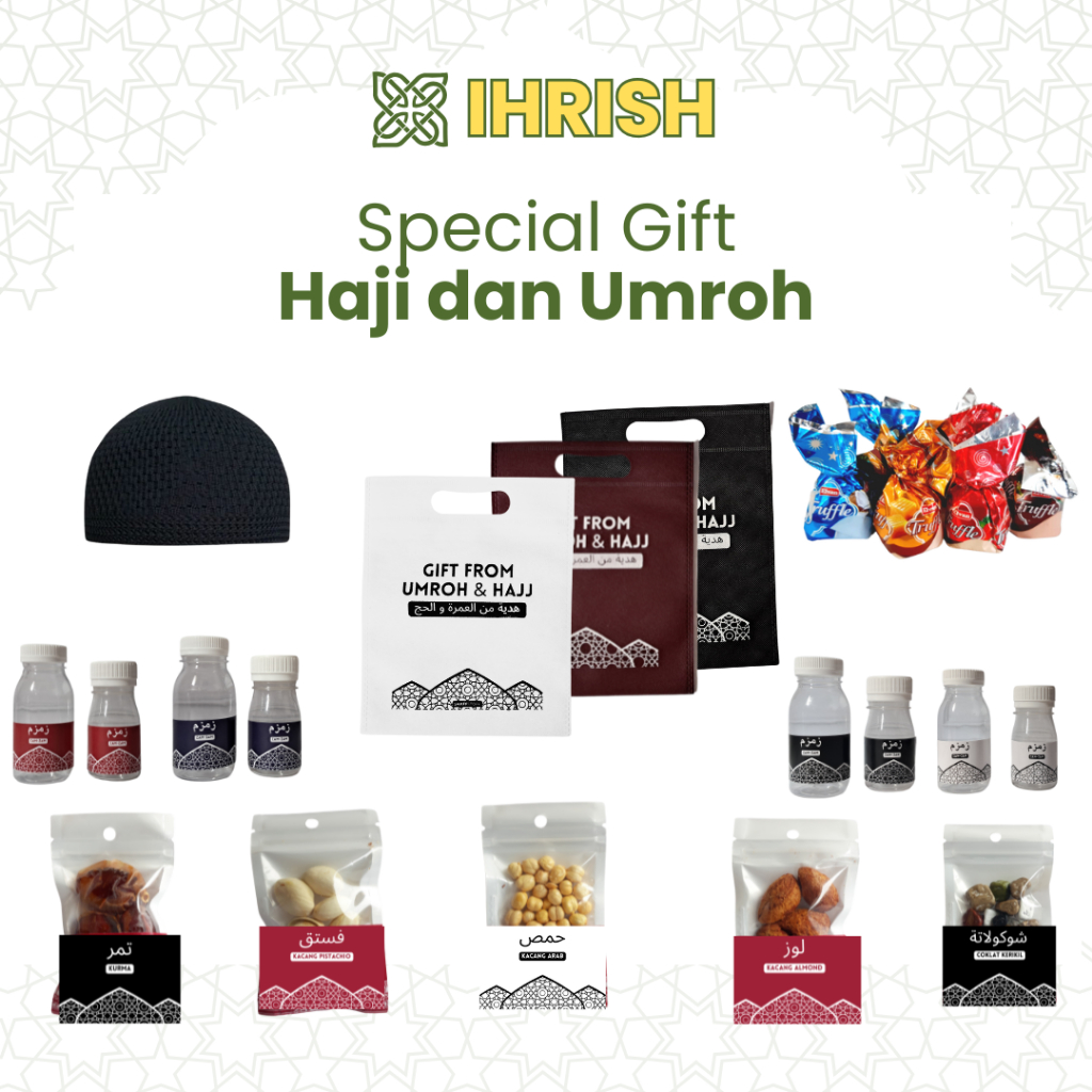 

IHRISH - Makanan Ringan Oleh Oleh Haji dan Umroh | Oleh Oleh Umroh | Souvenir Umroh | Oleh2 Umroh