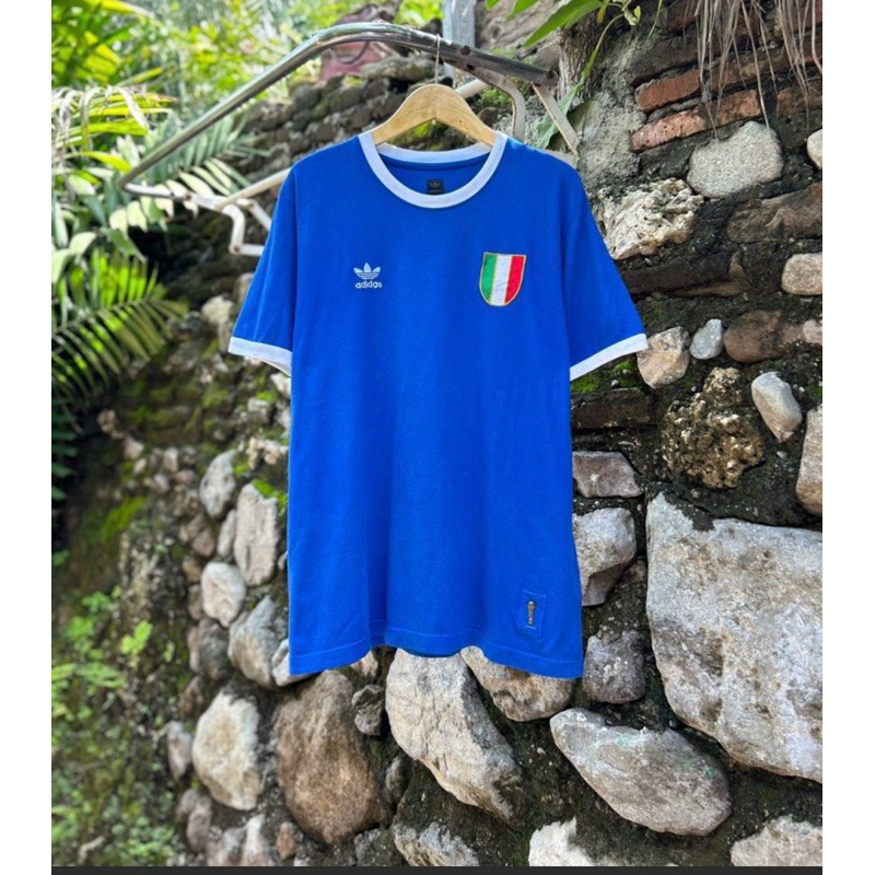 Kaos Adidas Vintage Trefoil Italia Second Original