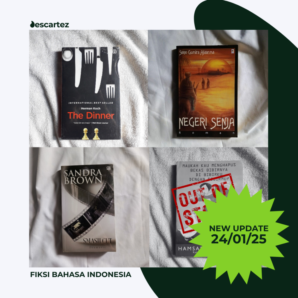 SALE Preloved New Novel Buku Fiksi Bahasa Indonesia dan Terjemahan Murah Original