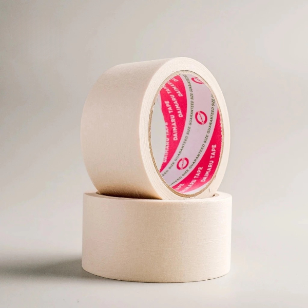 BISA COD Lakban Kertas Kuning Besar Masking Tape Isolasi Kertas 48mm (2 Inch)