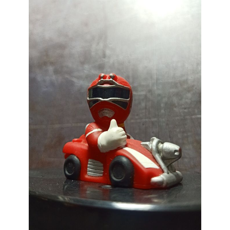 Figure Super Sentai Red Character Car Ranger Red Riding Car Chibi Fingerdoll FD