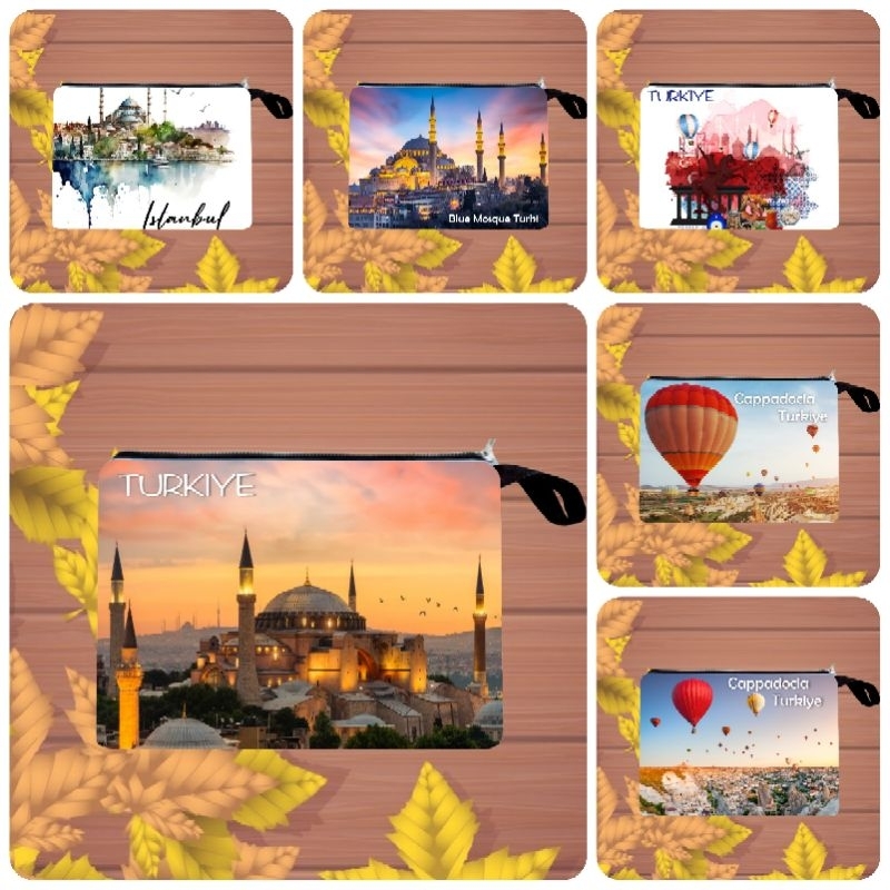 Poch Turky - 1 kodi 20pcs Dompet Printing / Poch Uang / Poch Kosmetik / Poch Koin Oleh Oleh Turky