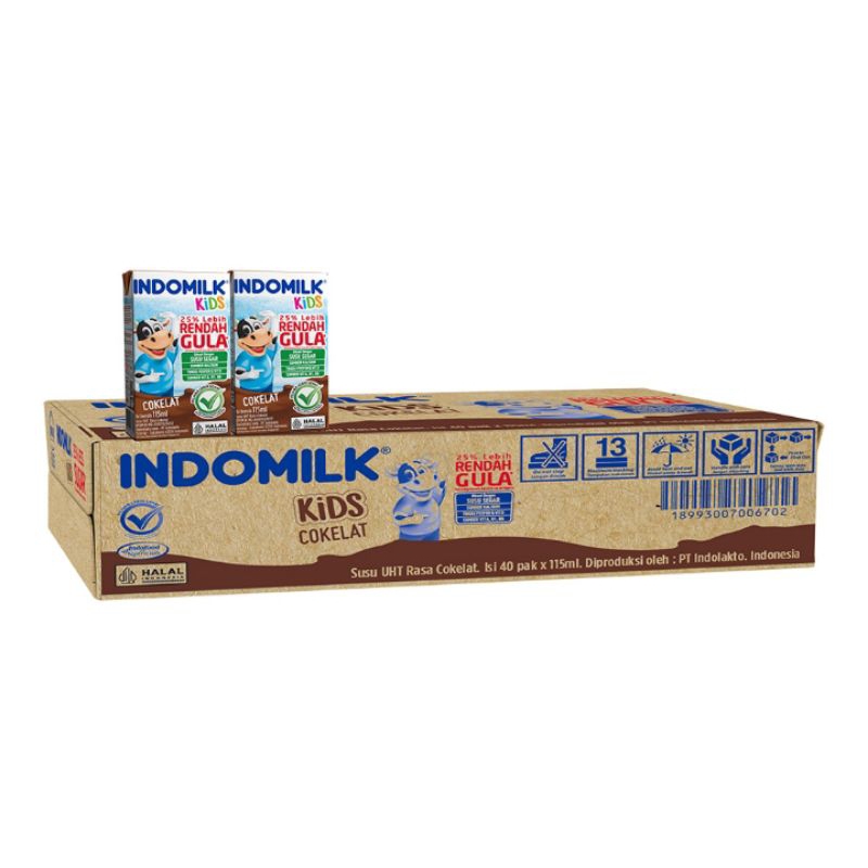 

Indomilk kids susu UHT kotak tanpa tambahan gula 40 x 115 ml - karton
