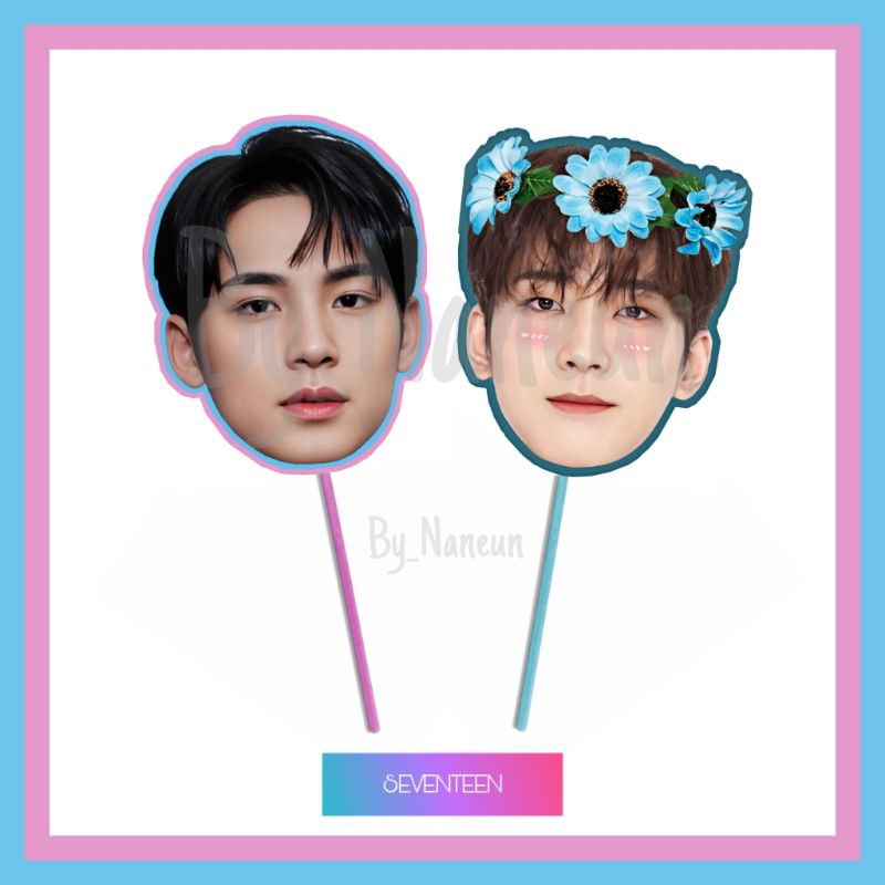 Fan Face / Hand fan Seventeen / Hand fan / Kipas Wajah / Head fan / Kipas Muka / Kipas Konser / Kipa