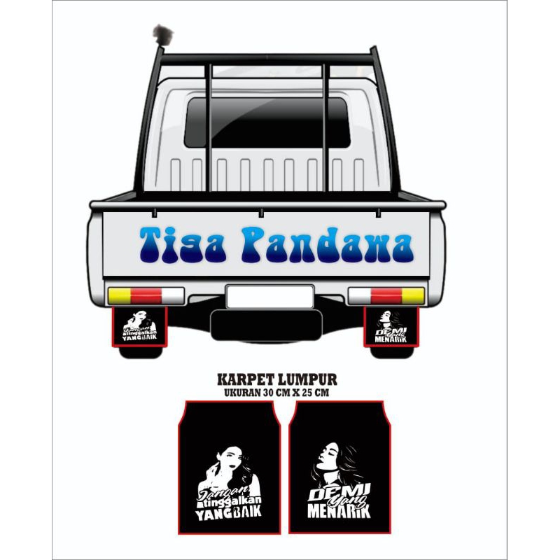 karpet lumpur/spakbor pick up 2pcs karpet lumpur pick up  murah
