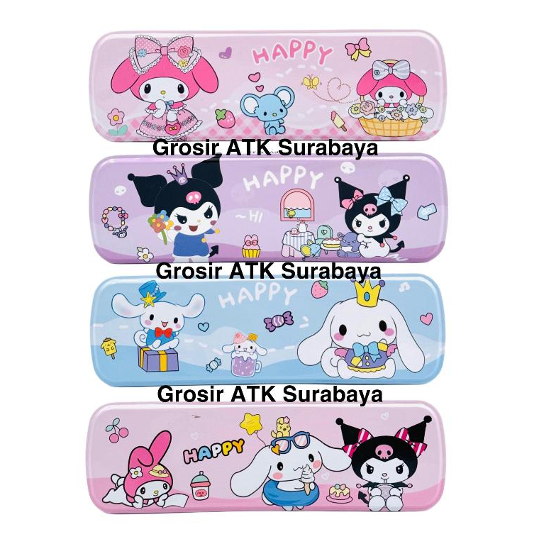 

Kotak Tempat Pensil Kaleng Fancy Kuromi My Melody Cinnamoroll Lucu Bagus