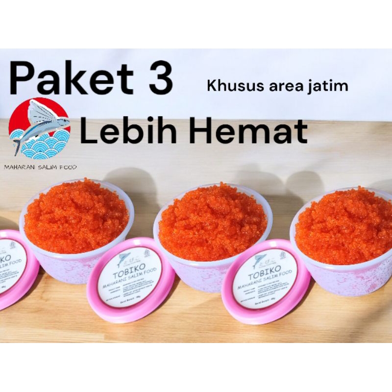 

Tobiko orange / telur ikan terbang ( paket 3 )