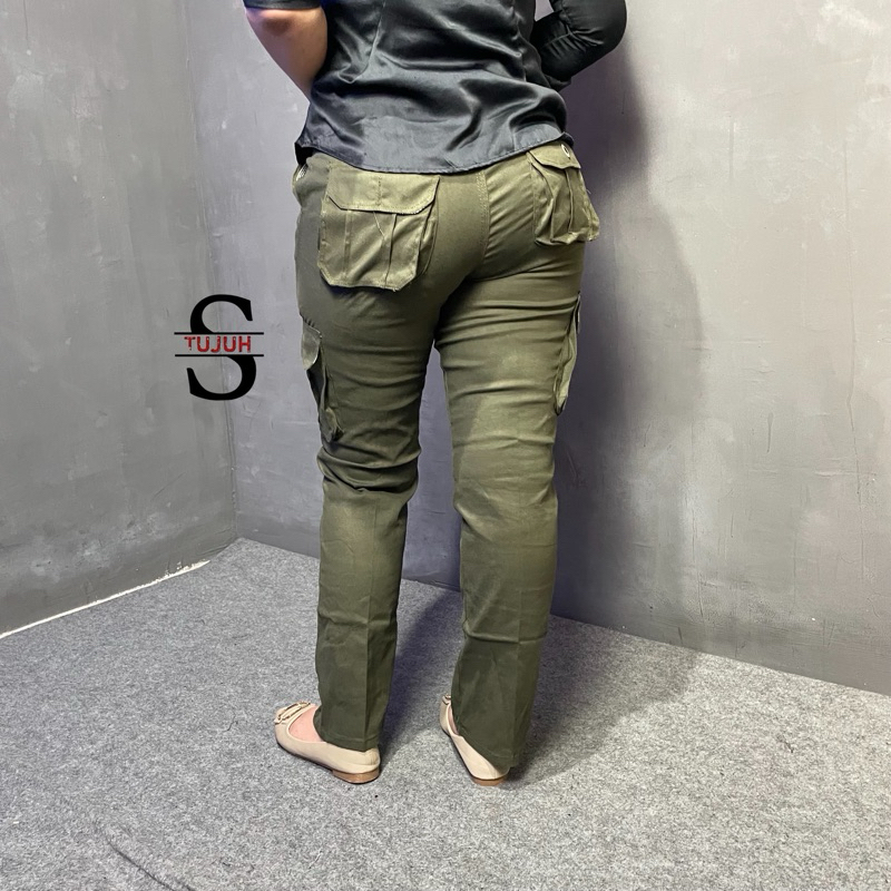 Celana cargo slimfit panjang wanita celana cargo panjang wanita celana gunung wanita outdoor celana 