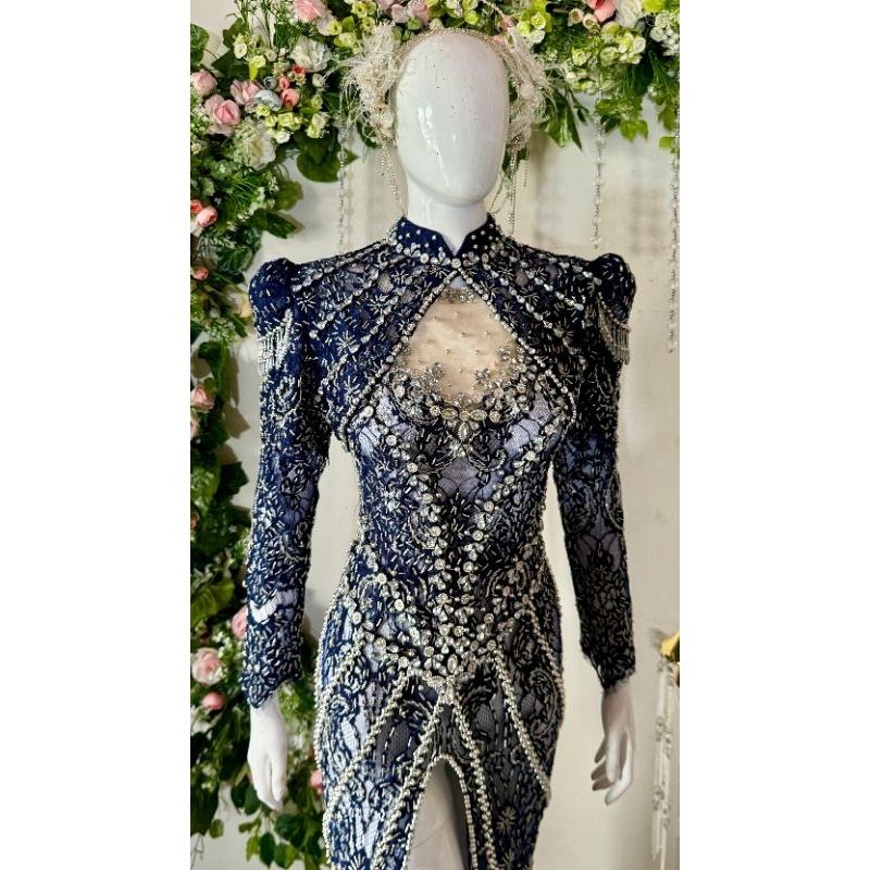 kebaya belakang ekor bolero lepas pasang