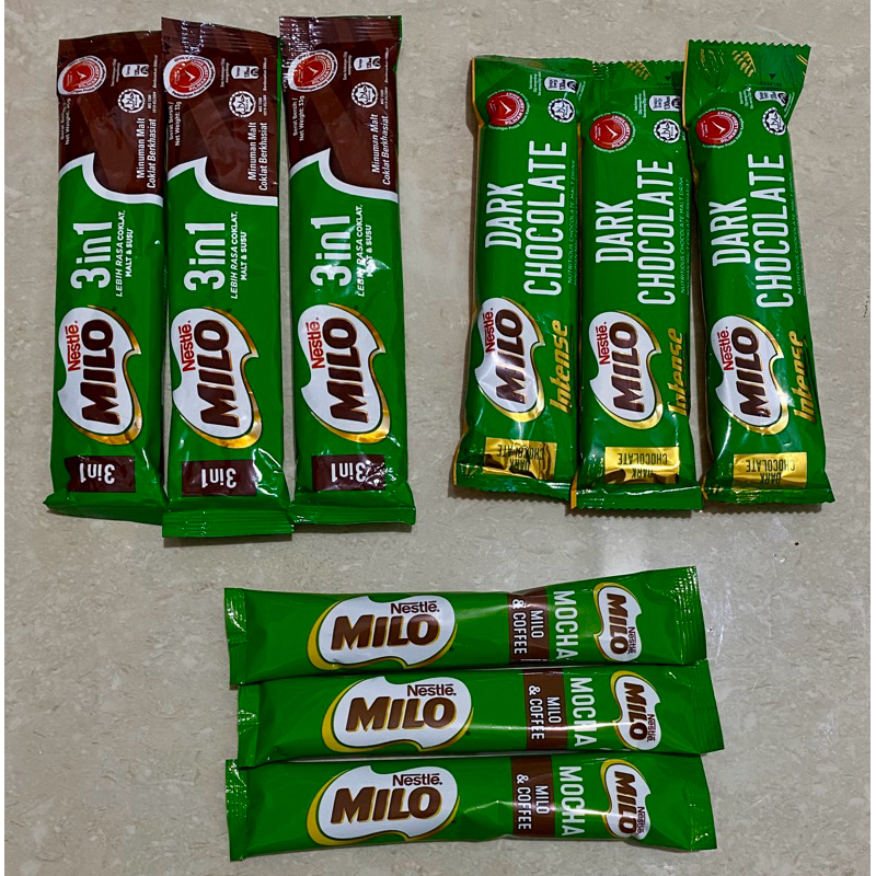 

Milo 3 in 1 / Milo Dark Chocolate / Milo & Coffe Moca / Miuman Original Nestle Malaysia