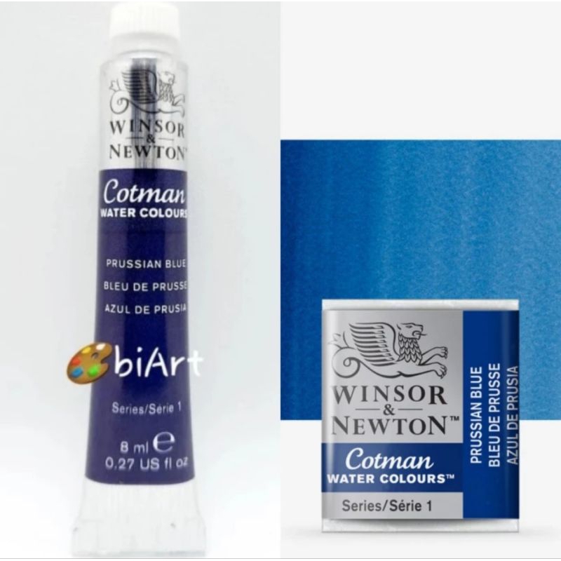 

Cat Air Cotman Water Colour Tube 8ml / Half Pan Prussian Blue Winsor & Newton