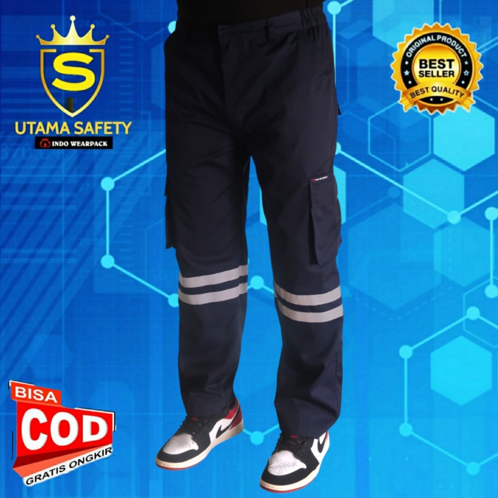 CELANA WEARPACK SAFETY POLOS SAKU KEMPOL KEREN