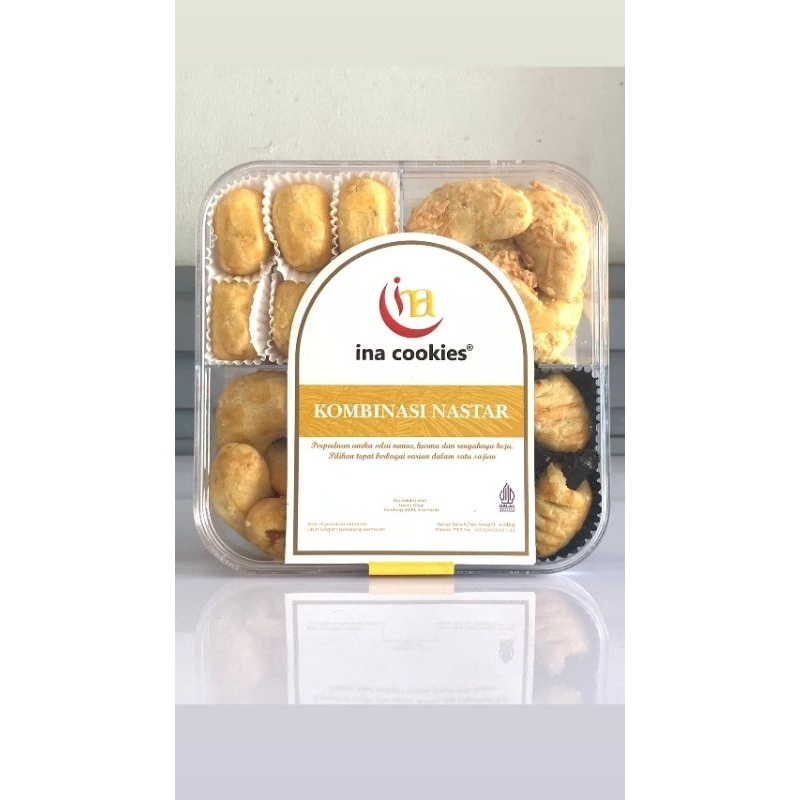 

ina cookies varian KOMBINASI NASTAR(milky nastar, nastar keju, nastar kurma, nastar polos), (ONLY JABODETABEK INSTANT SEND)