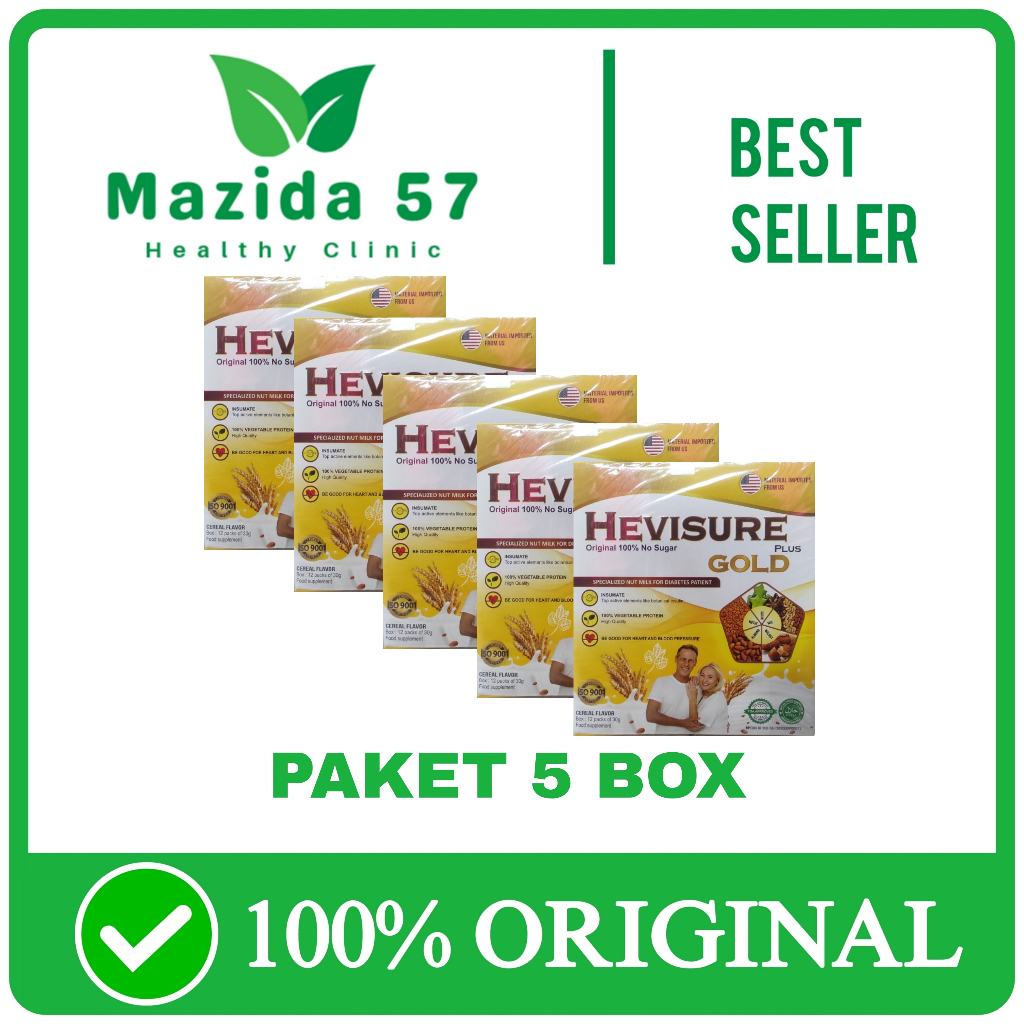 

5 Box Hevisure Gold Susu Terbaik Atasi Diabetes Kencing Manis Dan Pankreas Original Asli