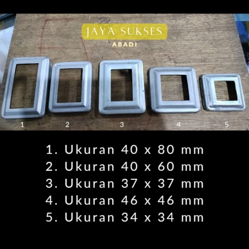 ring hollow tapak hollow minimalis plendes besi plat berbagai ukuran