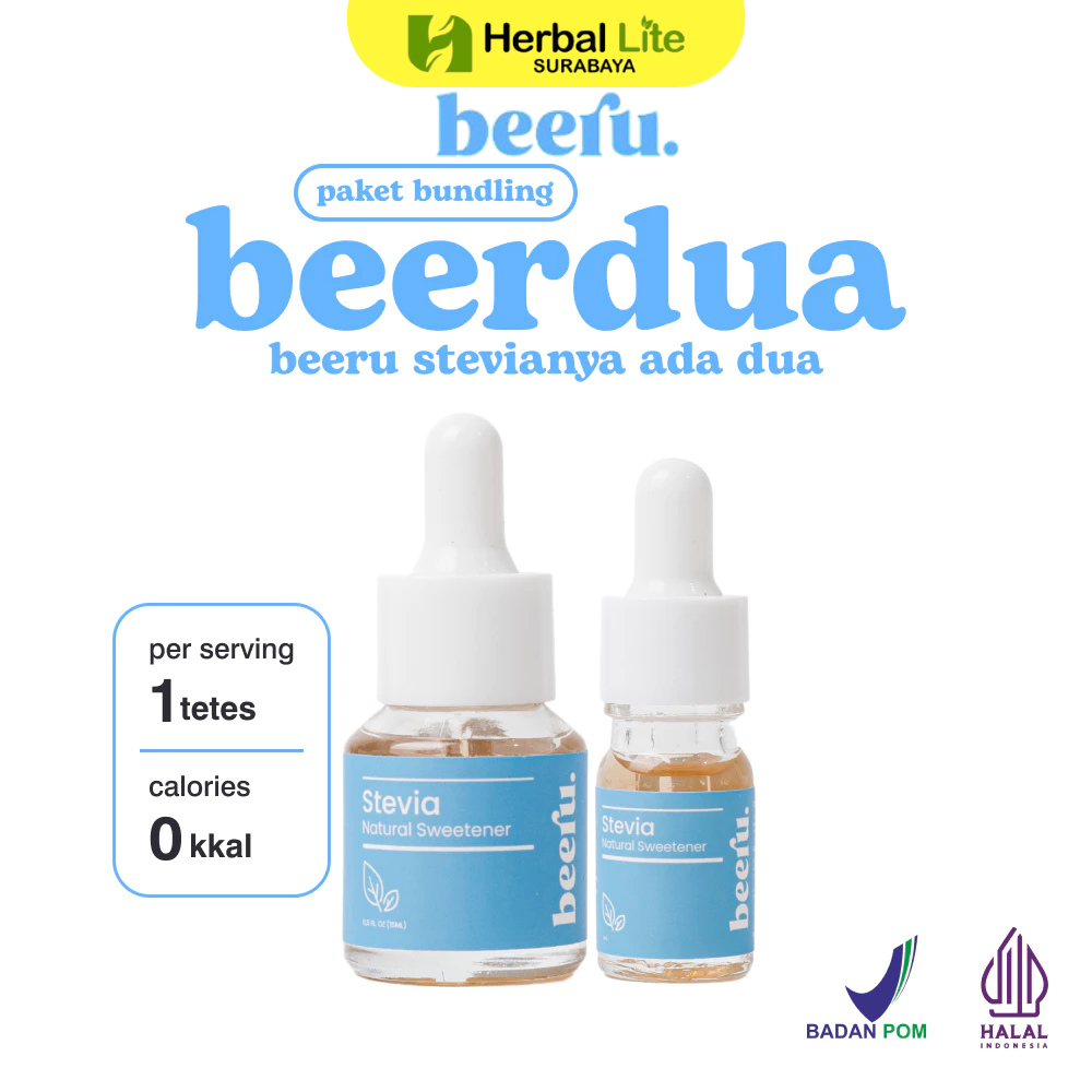 

BEERU Stevia Natural Sweetener Cair Paket 2pcs Beerdua