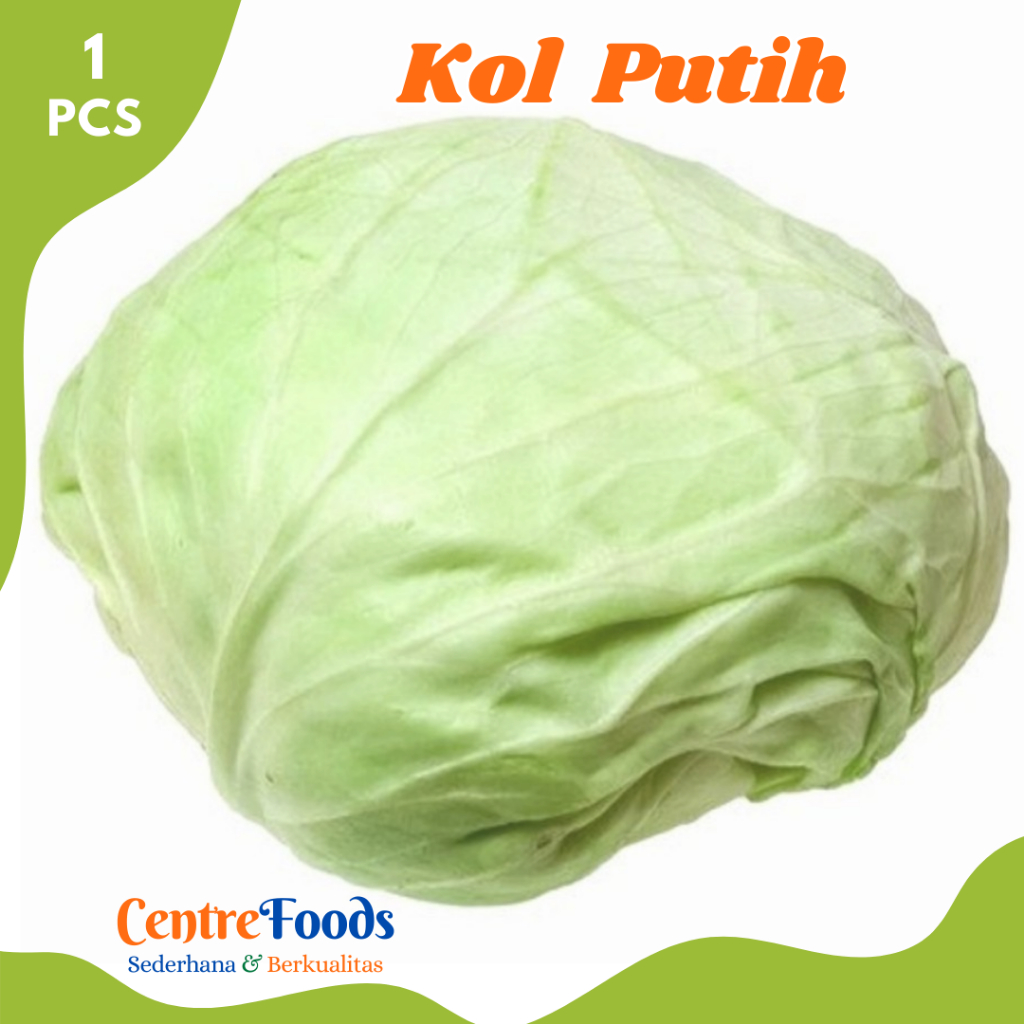 

KOL Putih - Sayur Kubis Fresh | Size 0.8-1 Kg [ Harga Per PCS ]