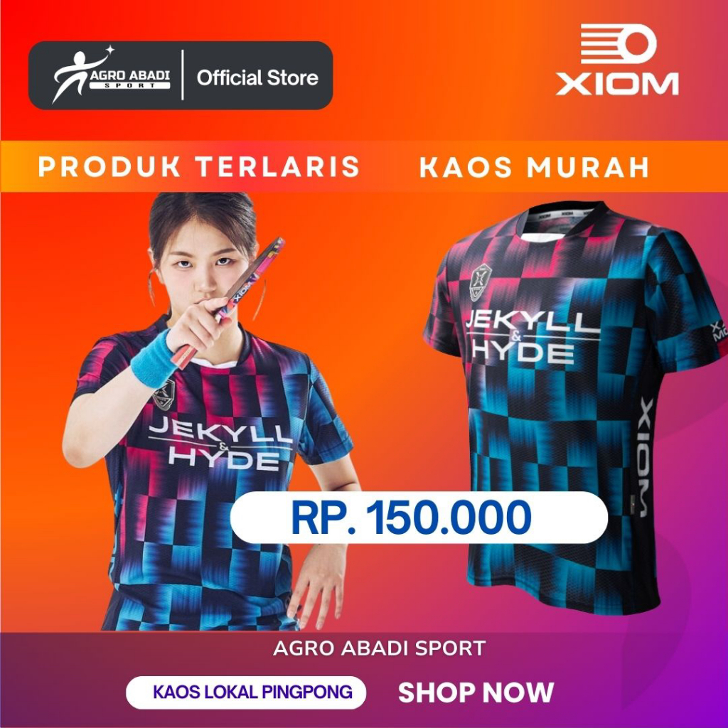 Kaos Pingpong Xiom Id jekyll hyde- Jersey Xiom JEKYLL HYDE NAVY PETRA NAVY