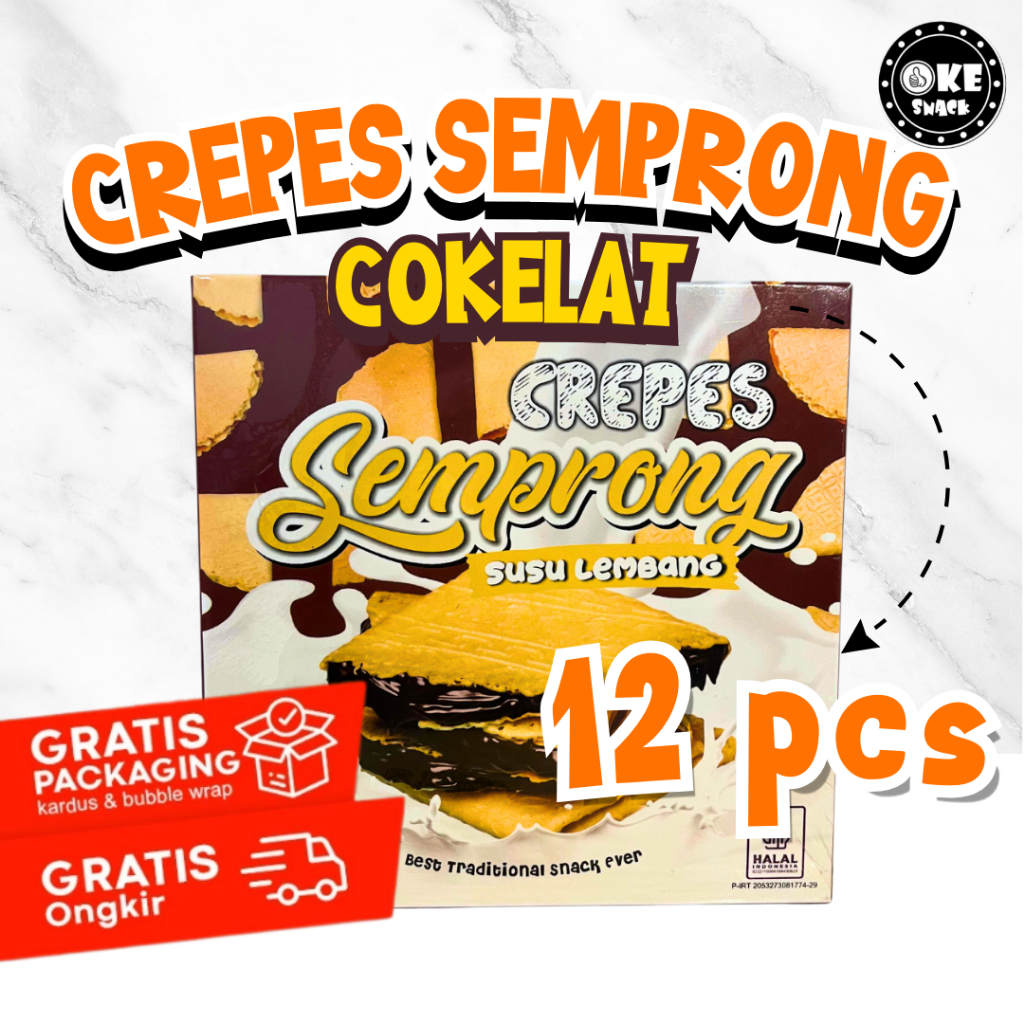 

Crepes Semprong Crispy Crunchy Aneka Rasa Coklat Tiramisu Susu Taro Greentea Keju Strawberry