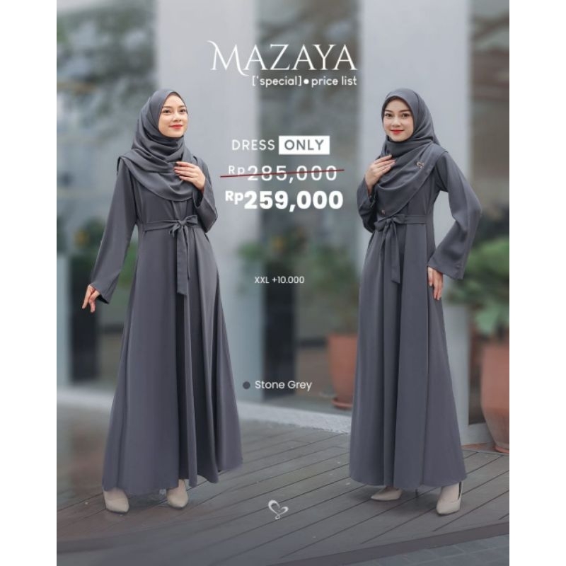 Mazaya abaya by salvina hijab baju lebaran gamis murah