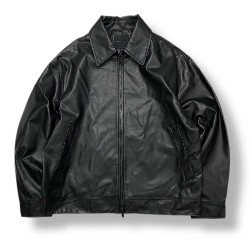 Spao Double Zipper Casual Leather Work Jacket