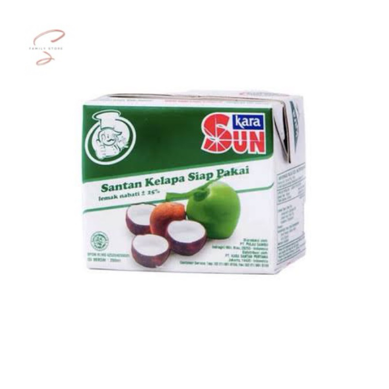 

Sun Kara Santan Kelapa Siap Pakai 200ml