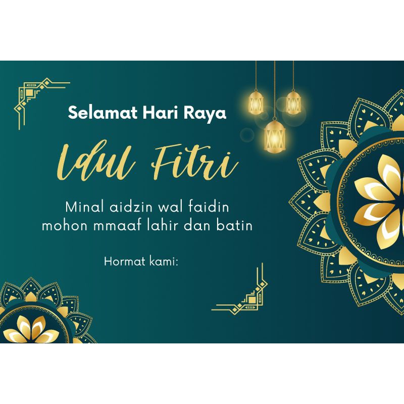 

kartu ucapan hari raya custom stiker glossy 10x7cm