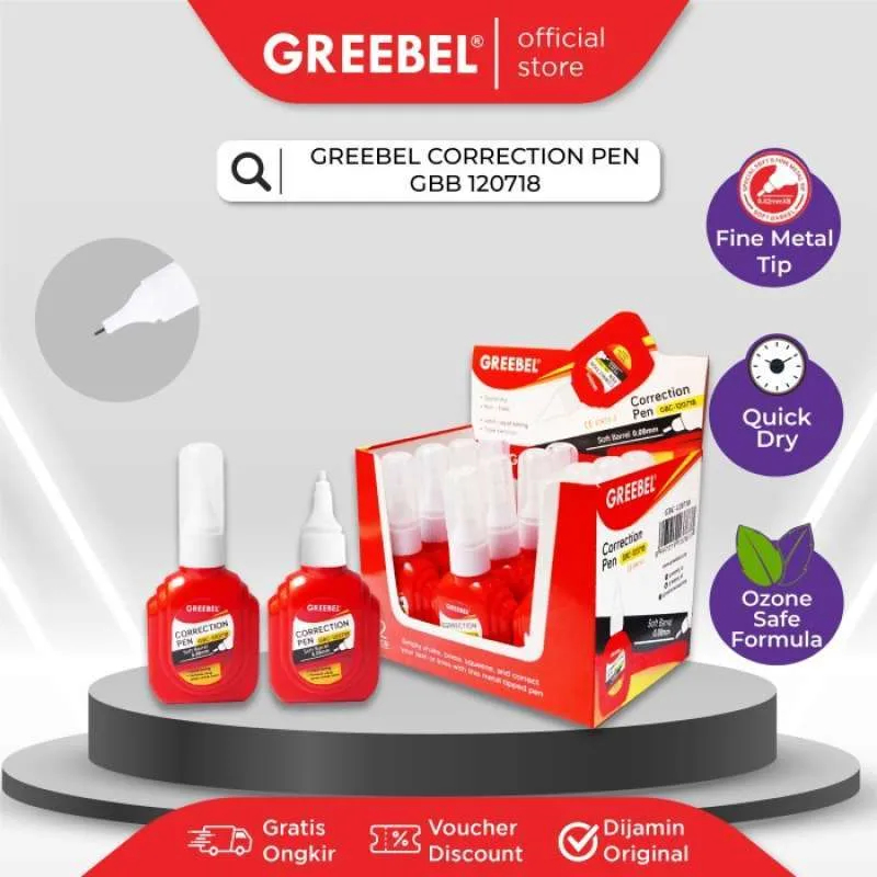 

TIP X CAIR GREEBEL CORECTION PEN MERAH PENGHAPUS PENA MURAH
