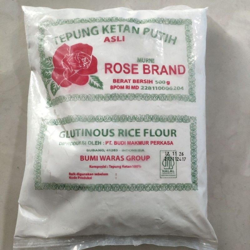 

Tepung Ketan Putih ROSE BRAND 500g