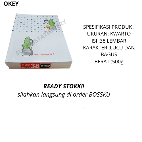 

Buku Tulis 38 Okey Per Pack