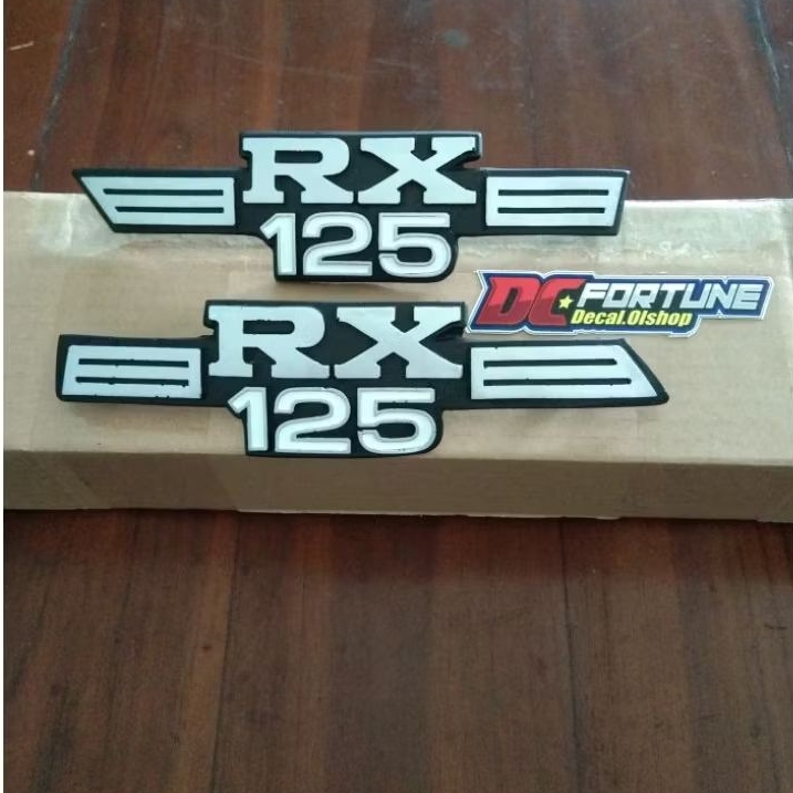 emblem samping yamaha Rx 125 silver