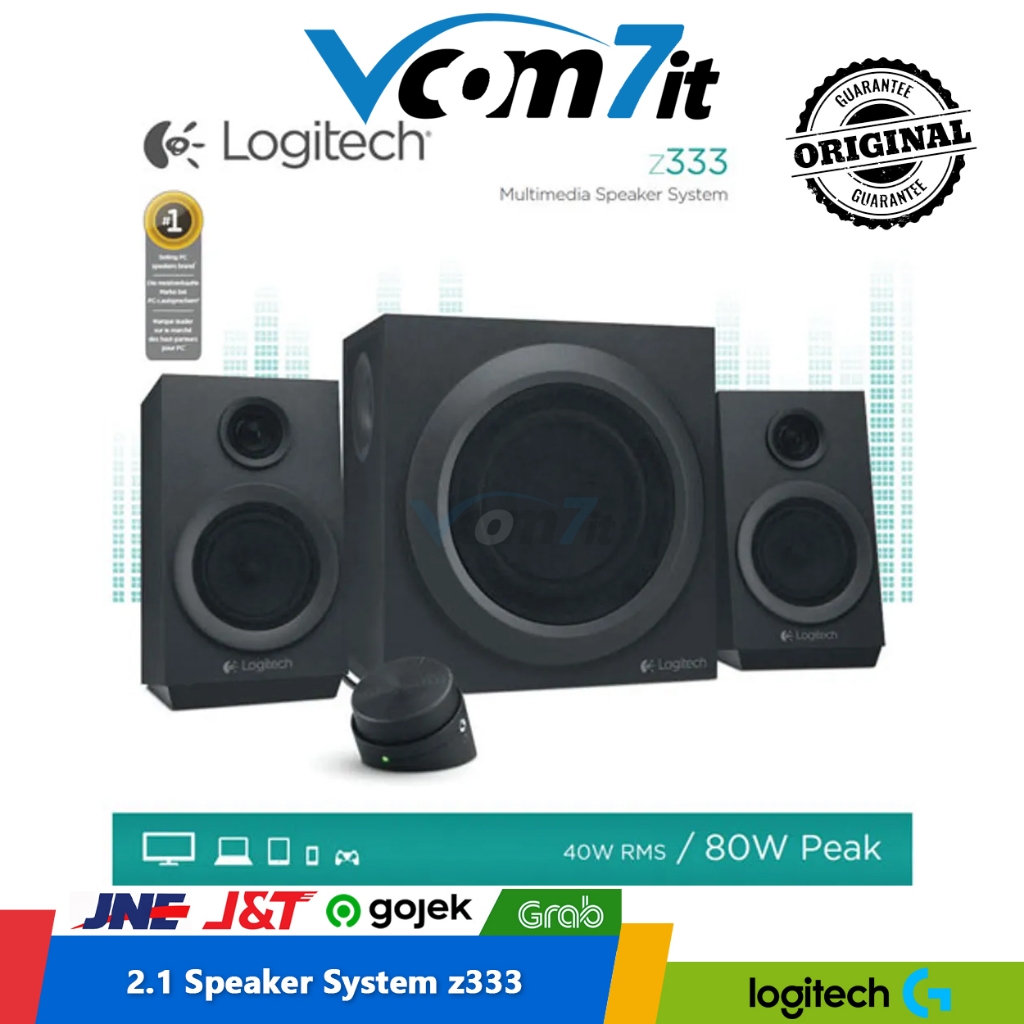 Logitech z333 2.1 Channel Computer Multimedia Speaker System with Subwoofer Deep Bass Original