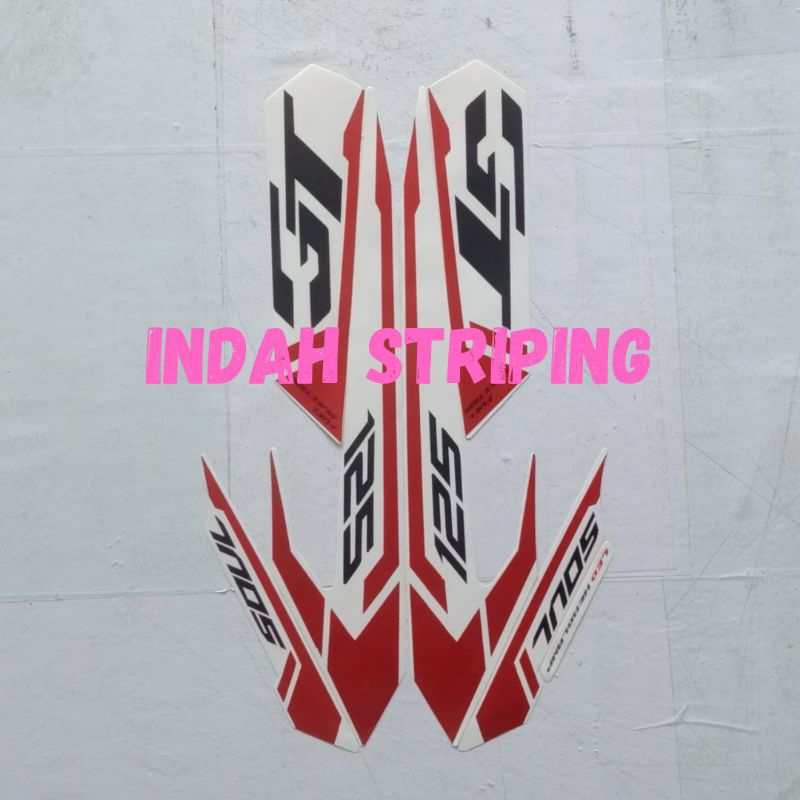 STIKER LIS STRIPING MOTOR MIO SOUL GT 125  TAHUN 2015 WARNA PUTIH