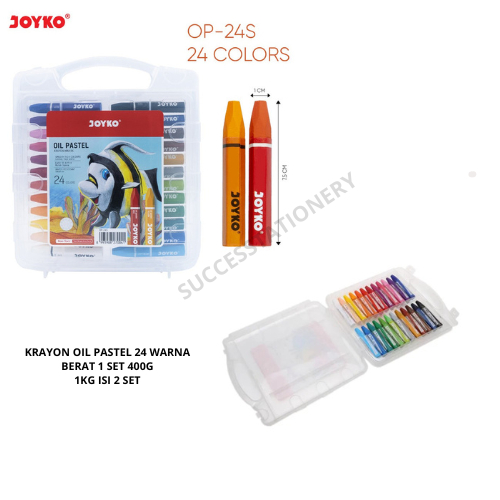 

CRAYON JOYKO OP-24s / KRAYON MINYAK OIL PASTEL ISI 24 WARNA