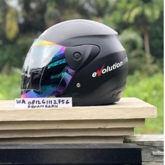 helem GM EVOLUTION kaca pelangi mirip original promo murah